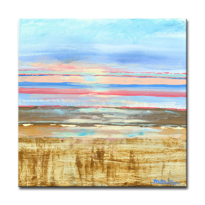 'Red Horizon' Wrapped Canvas Wall Art
