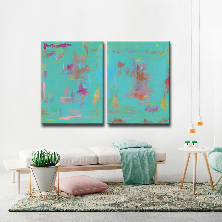 'Compatible I/II' Wrapped Canvas Wall Art