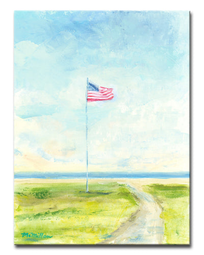 'Meet You at the Flag' Wrapped Canvas Wall Art