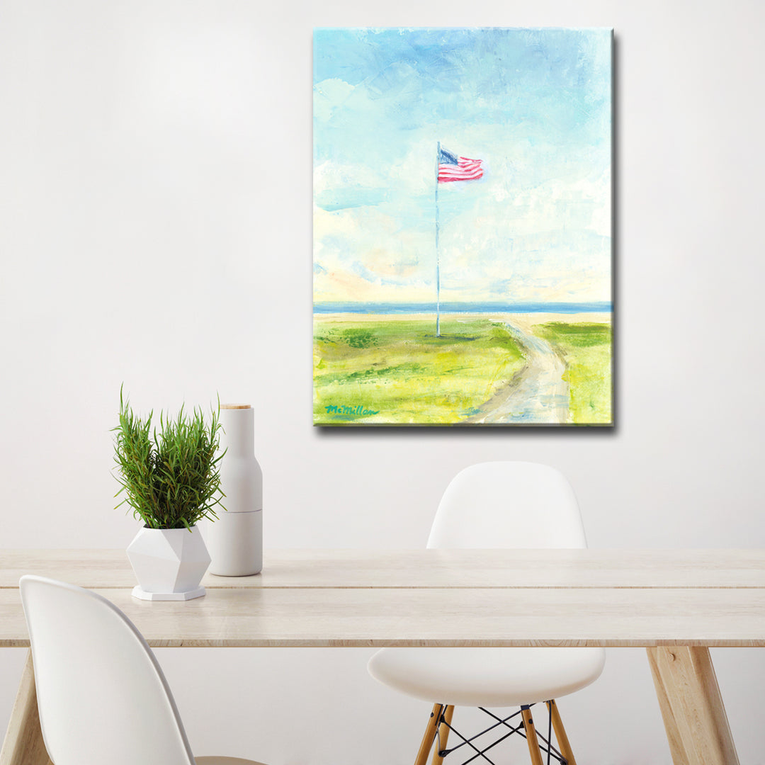 'Meet You at the Flag' Wrapped Canvas Wall Art