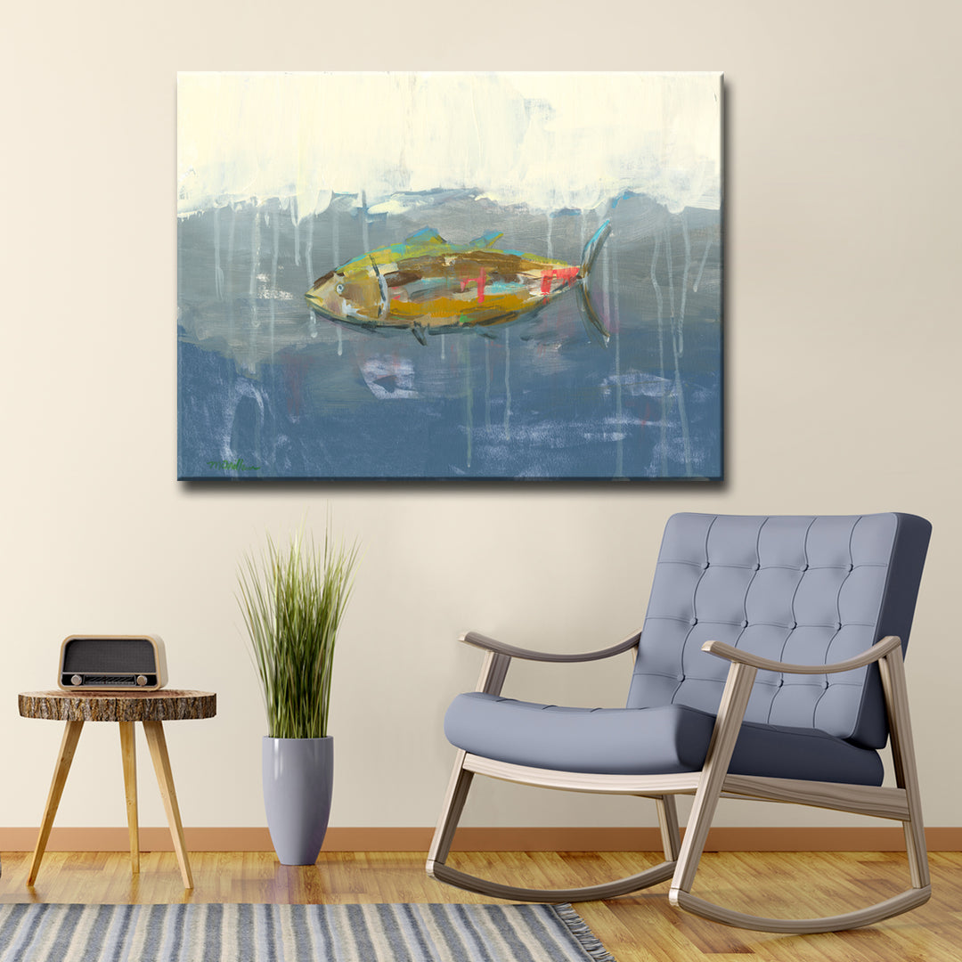 'Tuna in Water' Wrapped Canvas Wall Art
