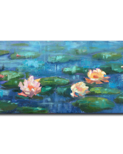 'Water Lillies in Color' Wrapped Canvas Wall Art