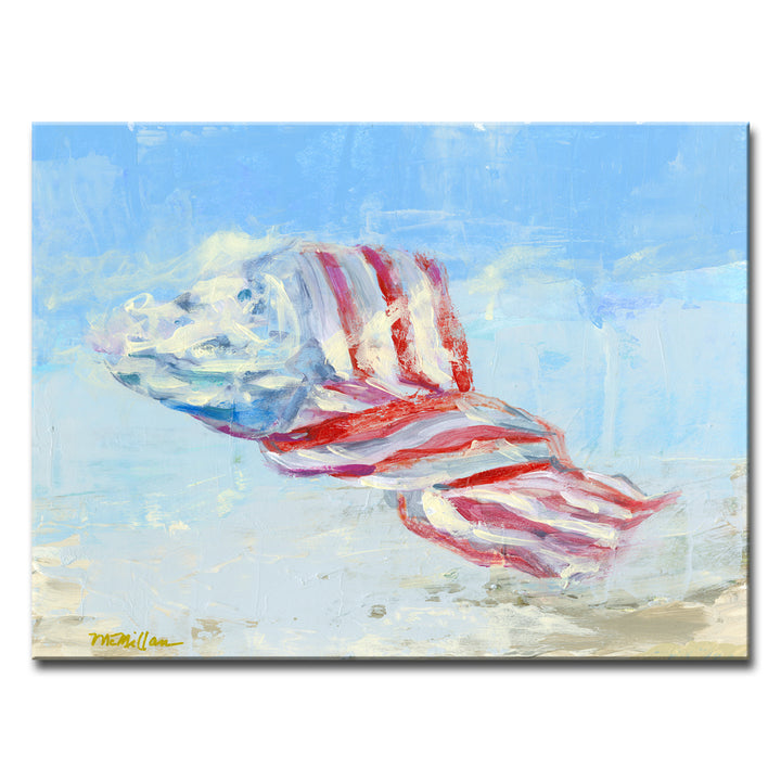 'Wind Blown Flag' Wrapped Canvas Wall Art