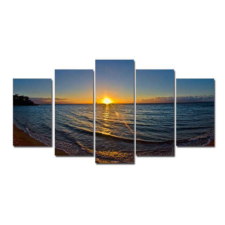 'Sun Rise' 5-Piece Wrapped Canvas Wall Art Set