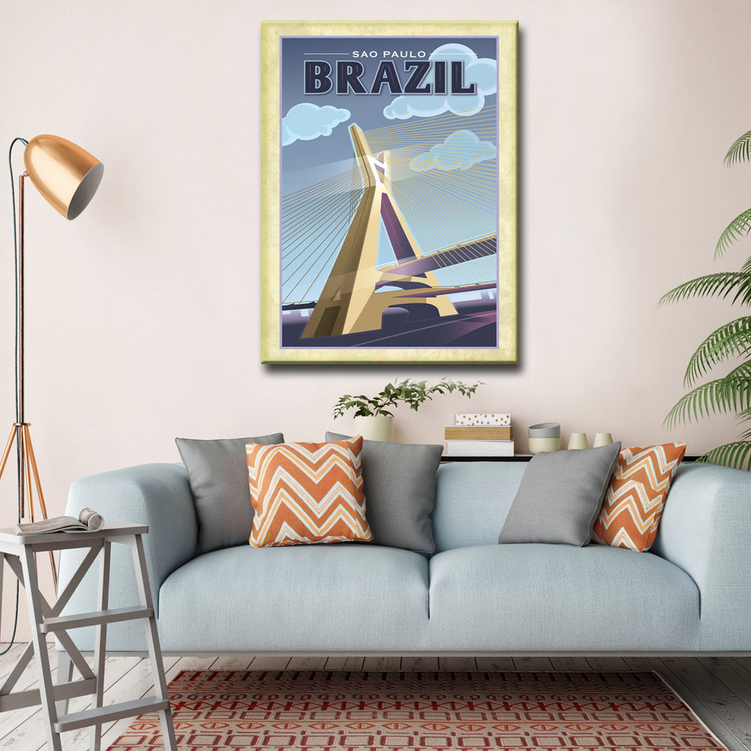 Sao Paulo - Brazil' Wrapped Canvas Wall Art