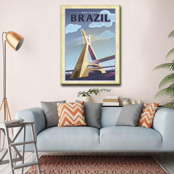 Sao Paulo - Brazil' Wrapped Canvas Wall Art