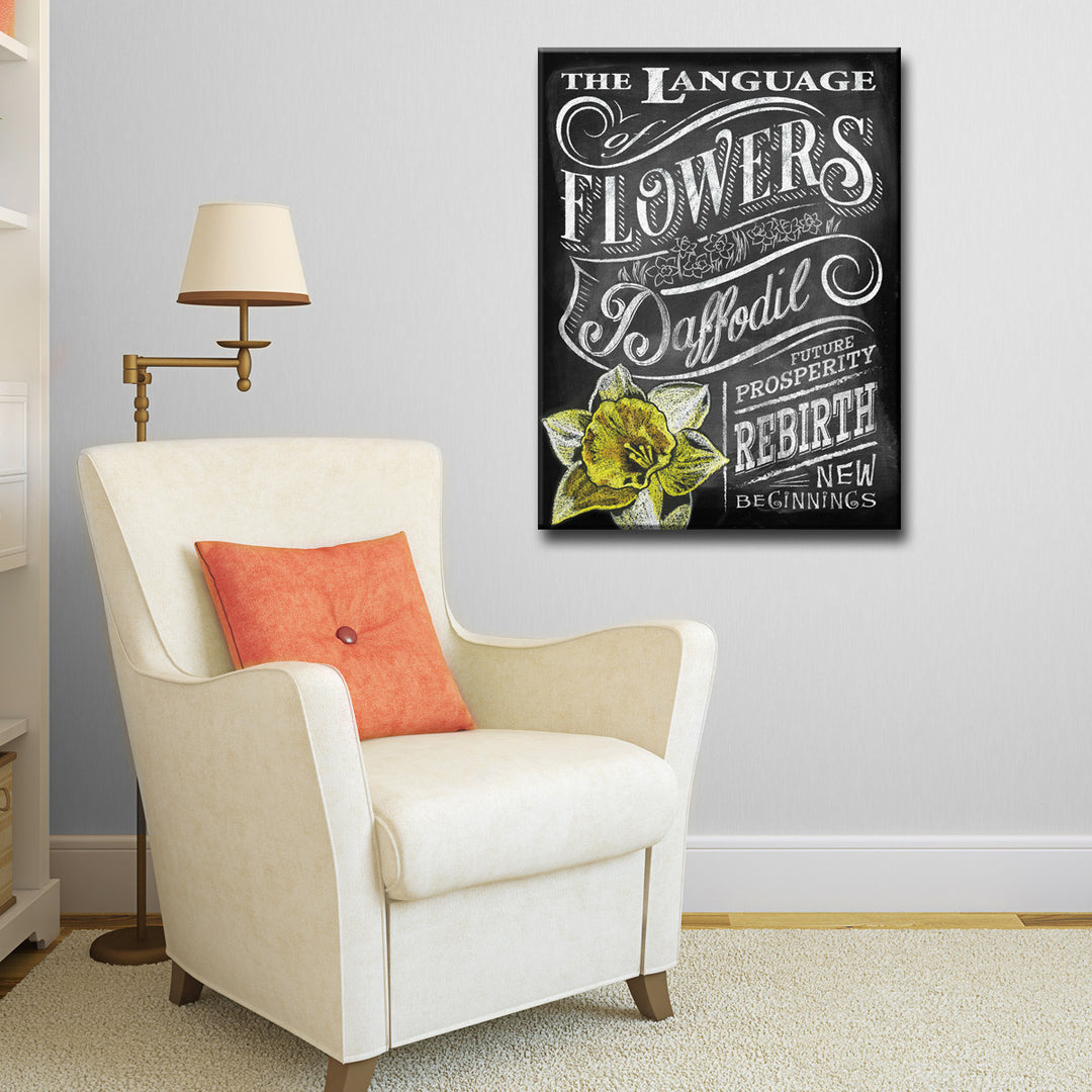 LOF - Daffodil' Wrapped Canvas Wall Art