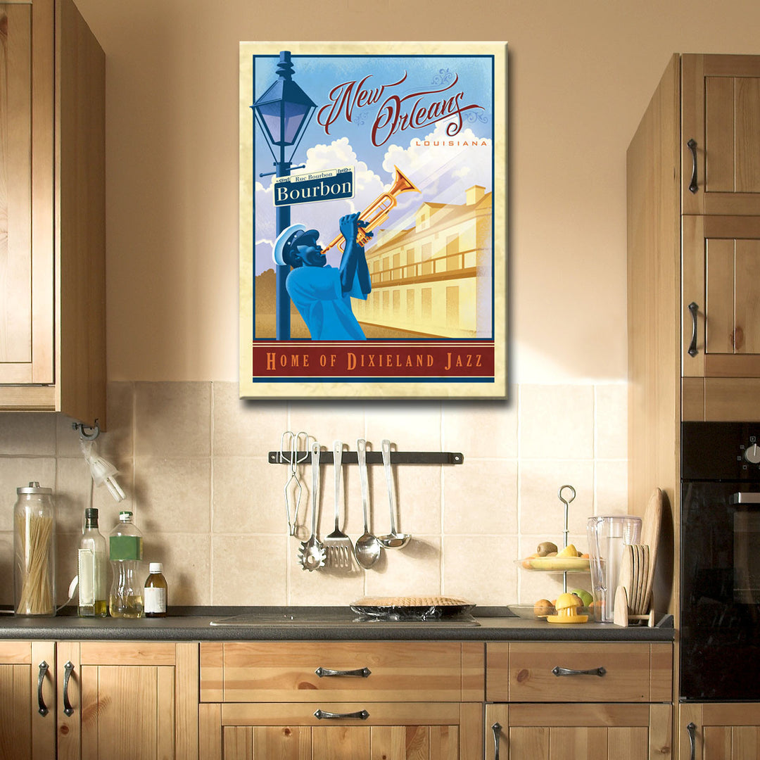 Jazz - New Orleans' Wrapped Canvas Wall Art