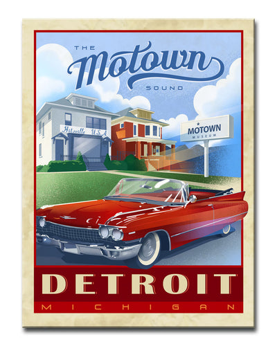 Motown - Detroit' Wrapped Canvas Wall Art