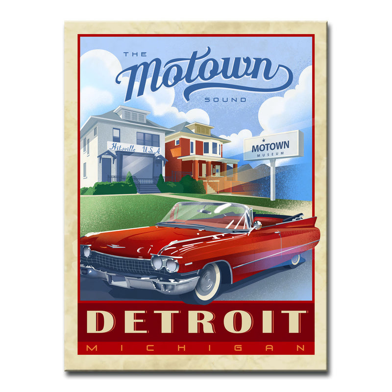 Motown - Detroit' Wrapped Canvas Wall Art