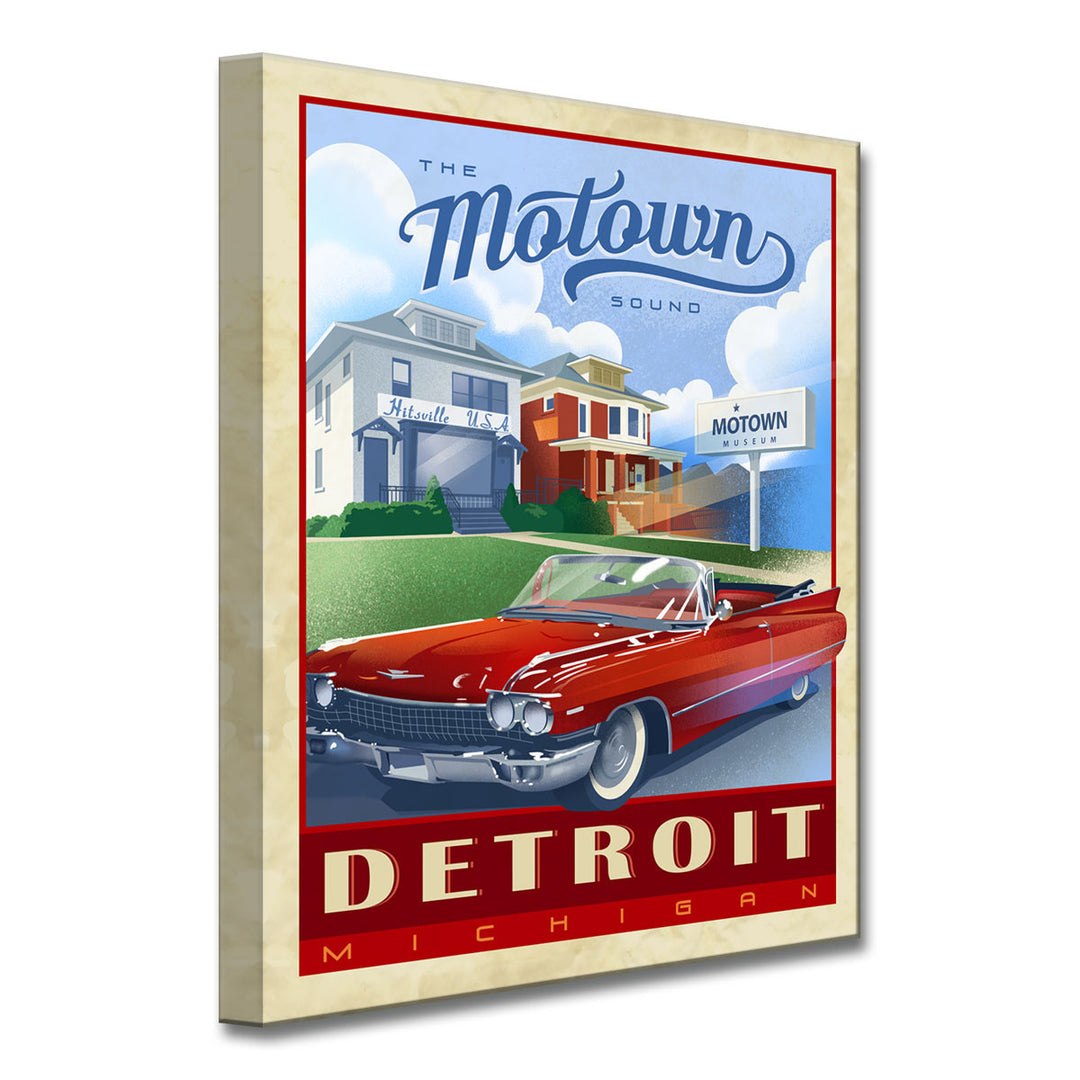 Motown - Detroit' Wrapped Canvas Wall Art
