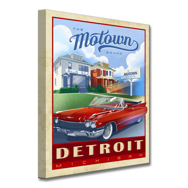 Motown - Detroit' Wrapped Canvas Wall Art
