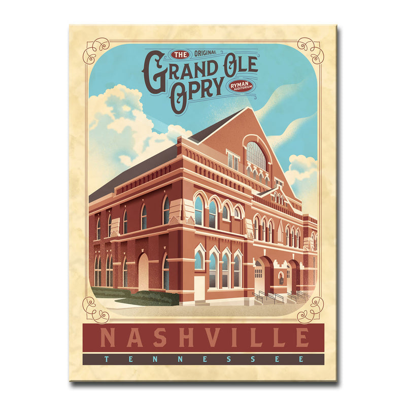 Grand Ole Opry - Nashville' Wrapped Canvas Wall Art