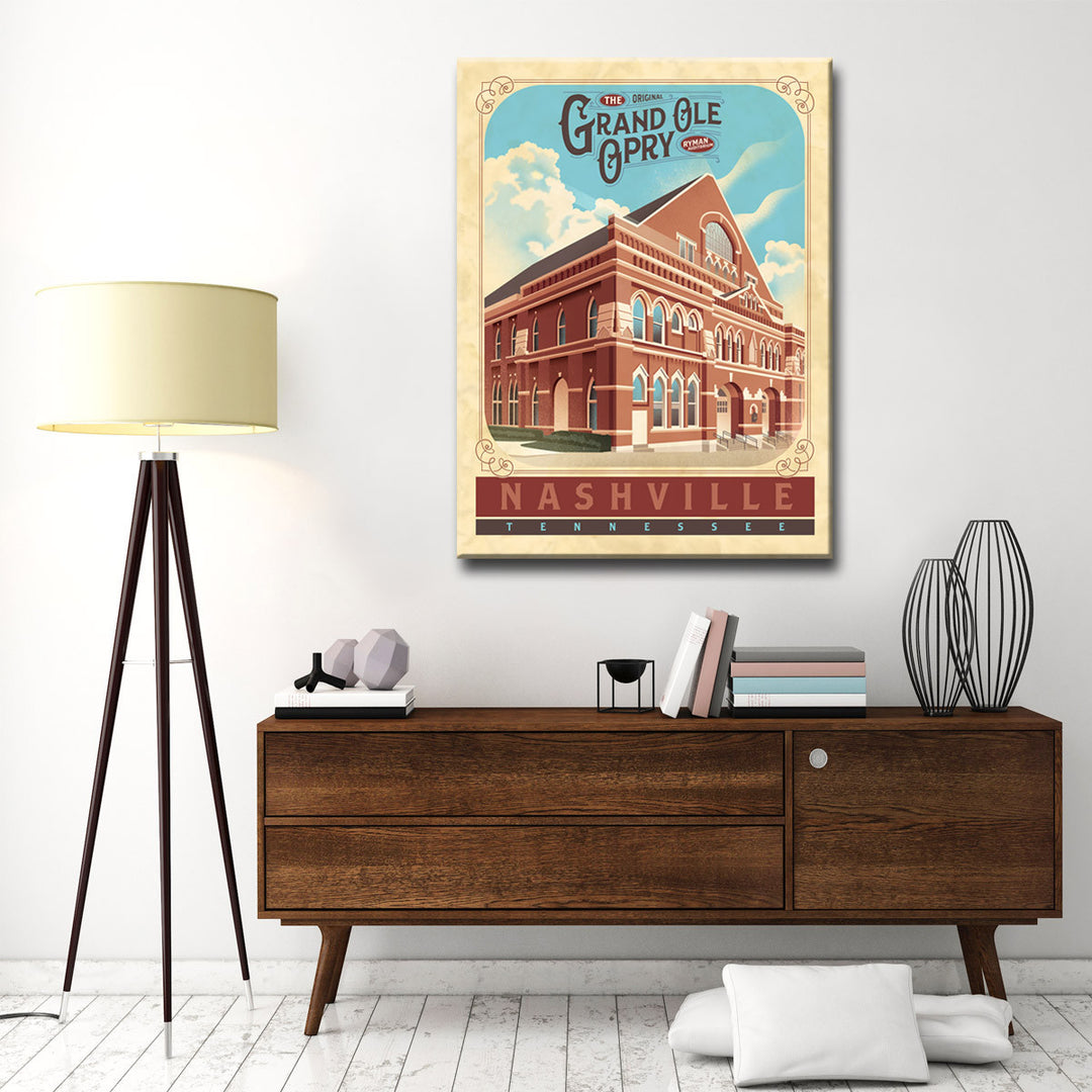Grand Ole Opry - Nashville' Wrapped Canvas Wall Art