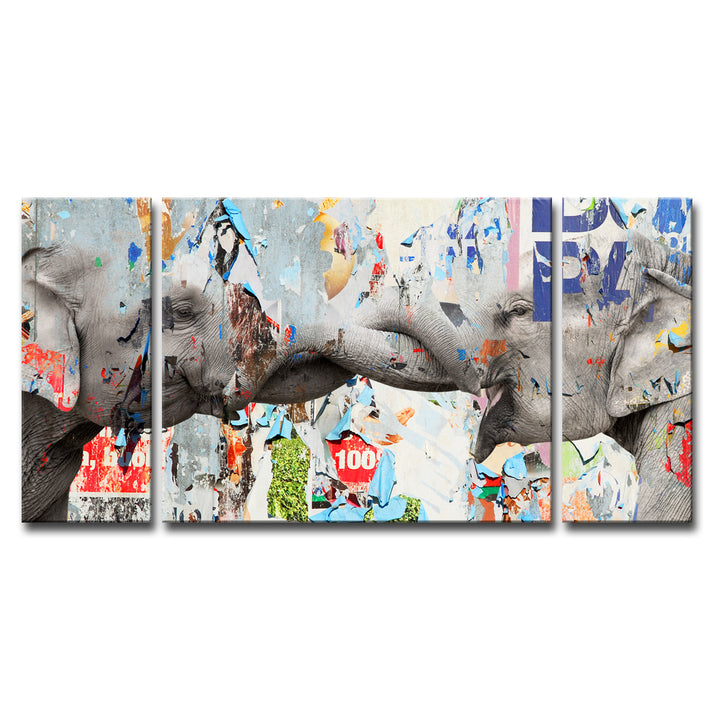Saddle Ink Elephant VI' Canvas Wall Art