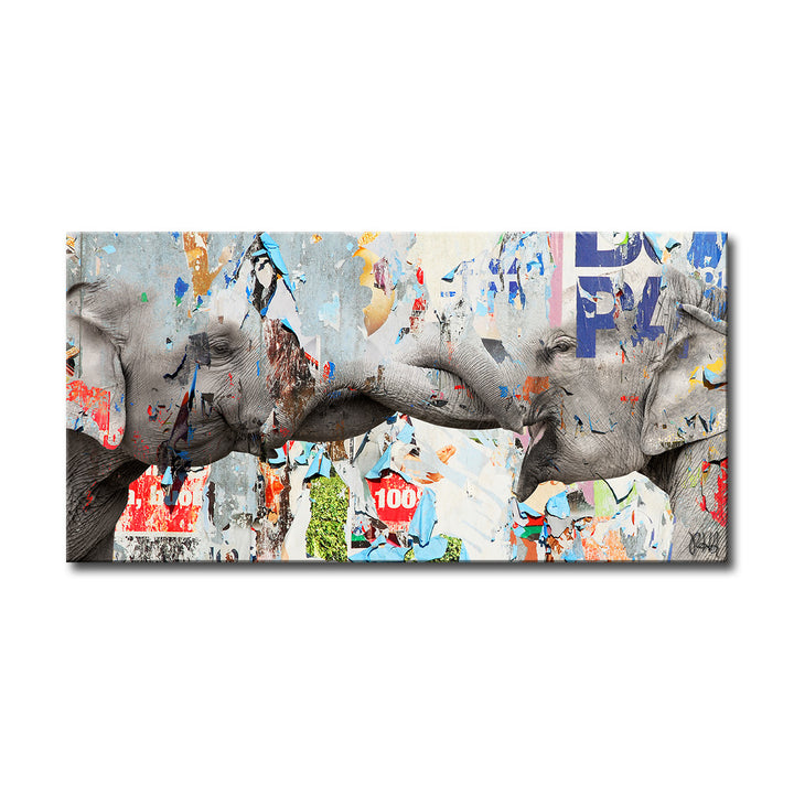Saddle Ink Elephant VI' Canvas Wall Art