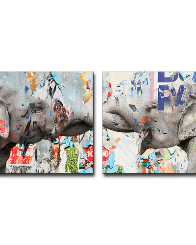 Saddle Ink Elephant No. 6' Canvas Wall Art