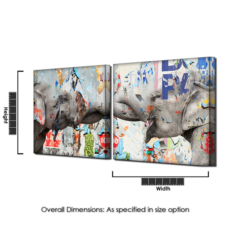 Saddle Ink Elephant VI' Canvas Wall Art