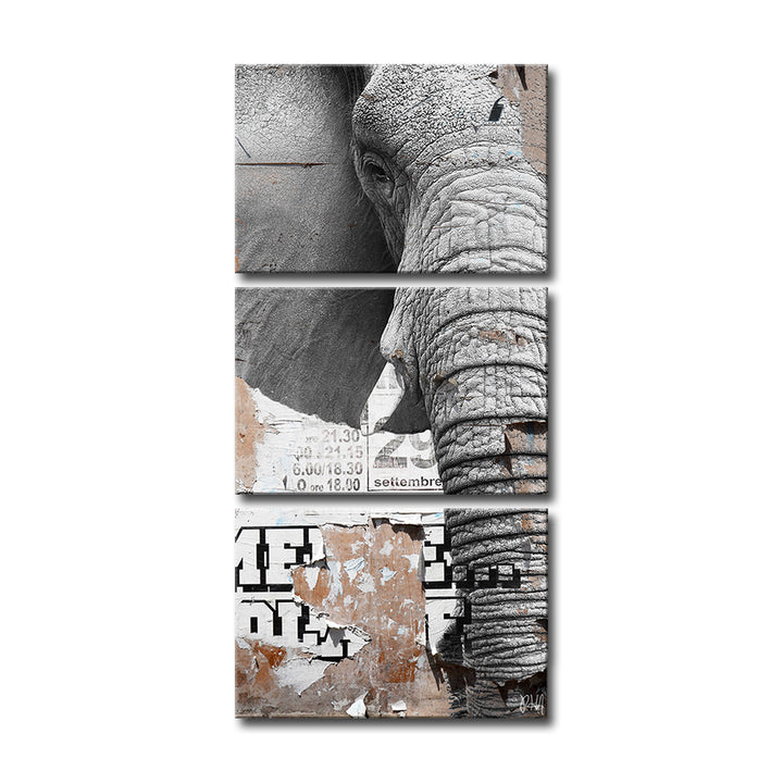 Saddle Ink Elephant VIII' Canvas Wall Art
