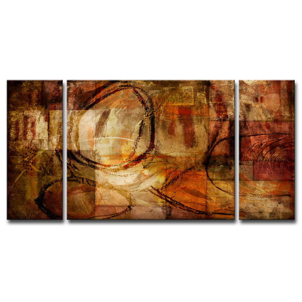 Earth Tone Abstract III' Wrapped Canvas Wall Art Set - Ready2HangArt