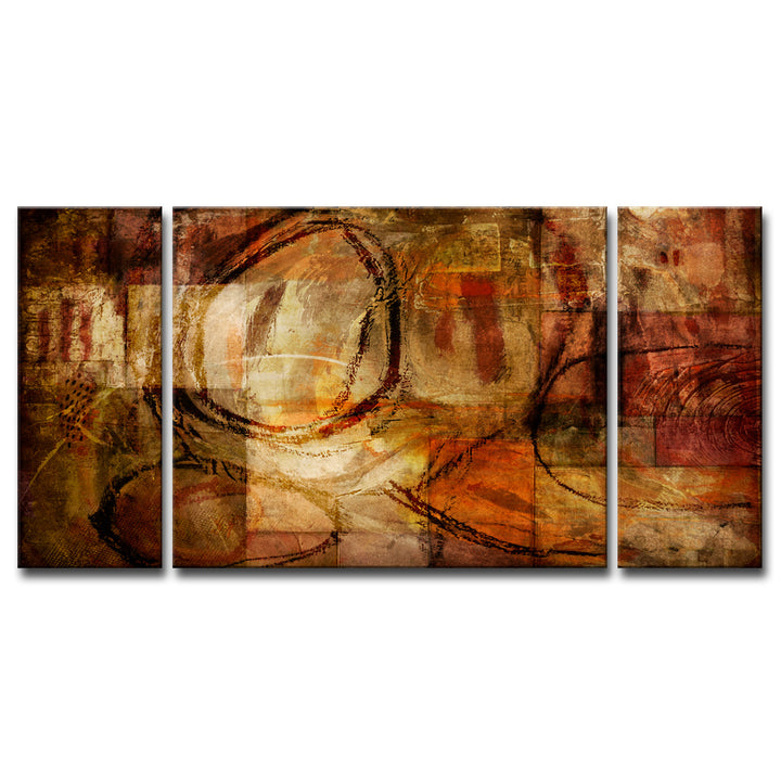 Earth Tone Abstract III' Wrapped Canvas Wall Art Set - Ready2HangArt