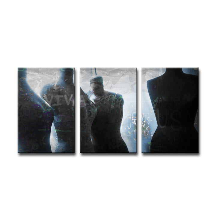 Urban Fashion X' 3 Piece Wrapped Canvas Wall Art Set