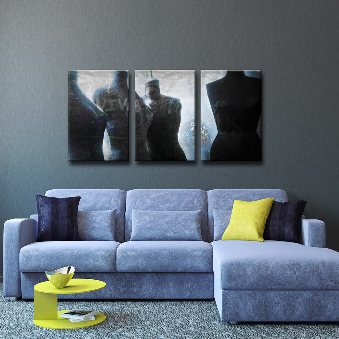 Urban Fashion X' 3 Piece Wrapped Canvas Wall Art Set