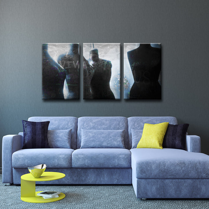 Urban Fashion X' 3 Piece Wrapped Canvas Wall Art Set