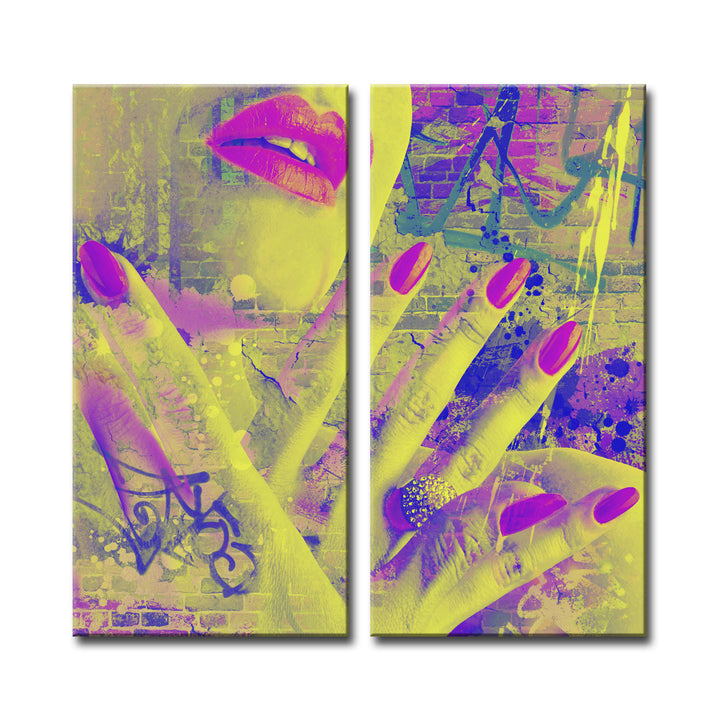 Urban Fashion IV' 2 Piece Wrapped Canvas Wall Art Set