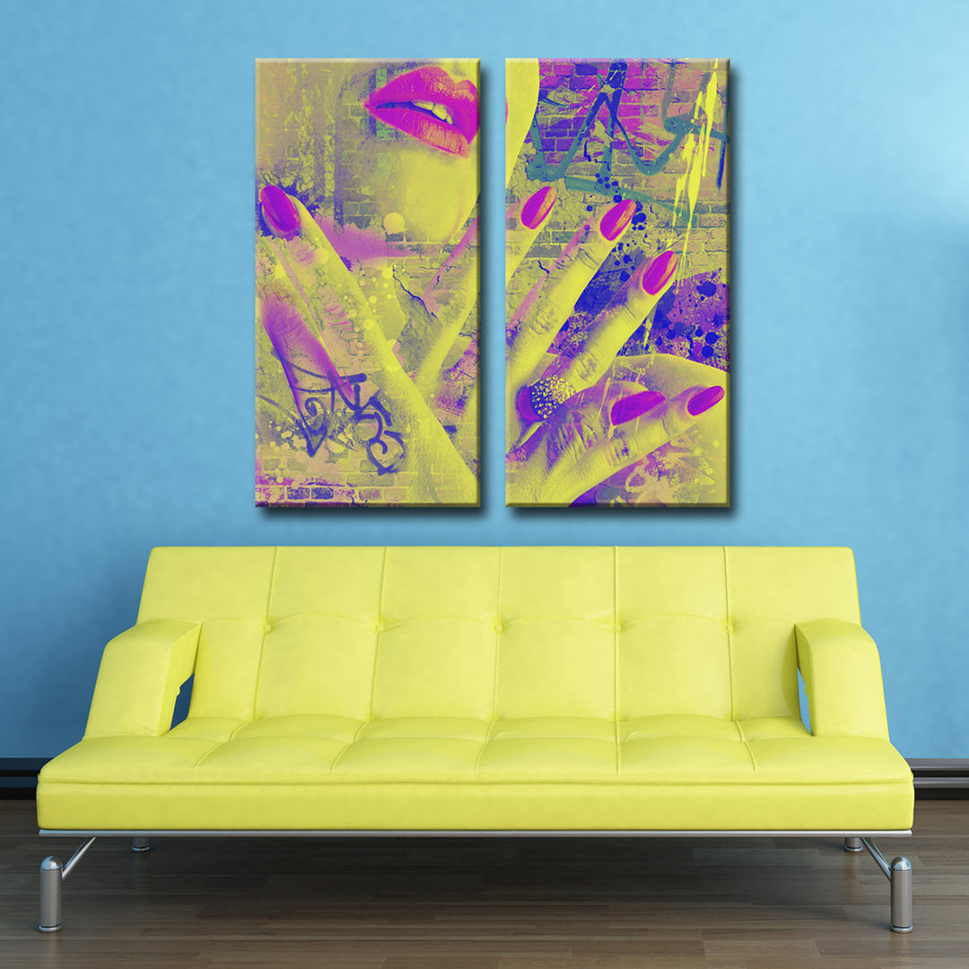 Urban Fashion IV' 2 Piece Wrapped Canvas Wall Art Set