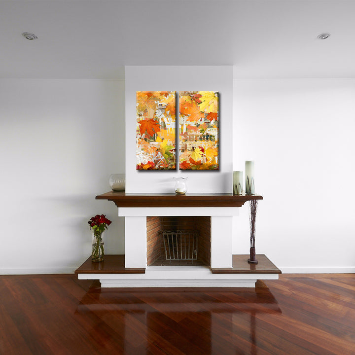 Fall Ink XI' Wrapped Canvas Wall Art