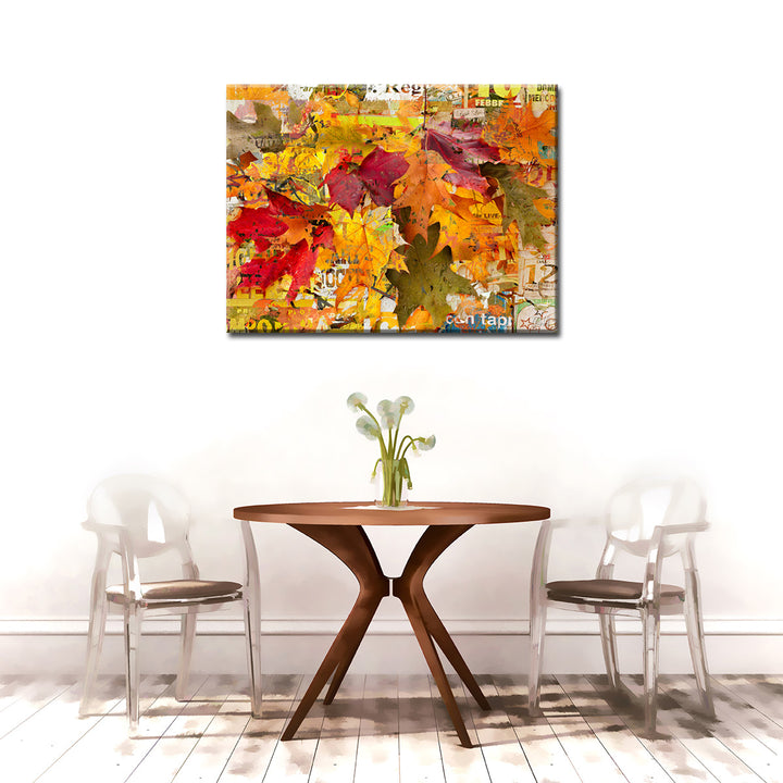 Fall Ink XVI' Wrapped Canvas Wall Art