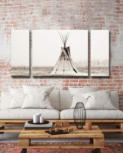 Tipi Snow' Wrapped Canvas Wall Art Set