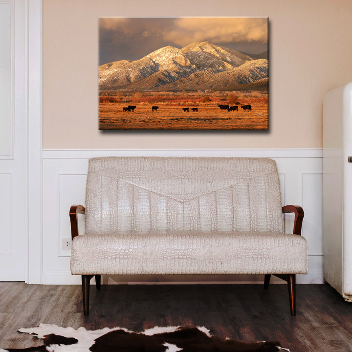 El Salto Cattle' Wrapped Canvas Wall Art