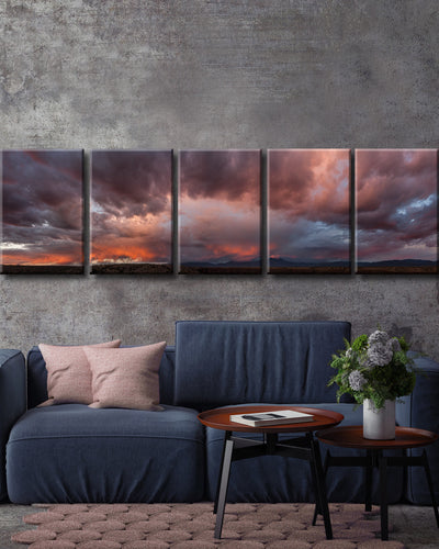 Mesa Mountains' Wrapped Canvas Wall Art Set