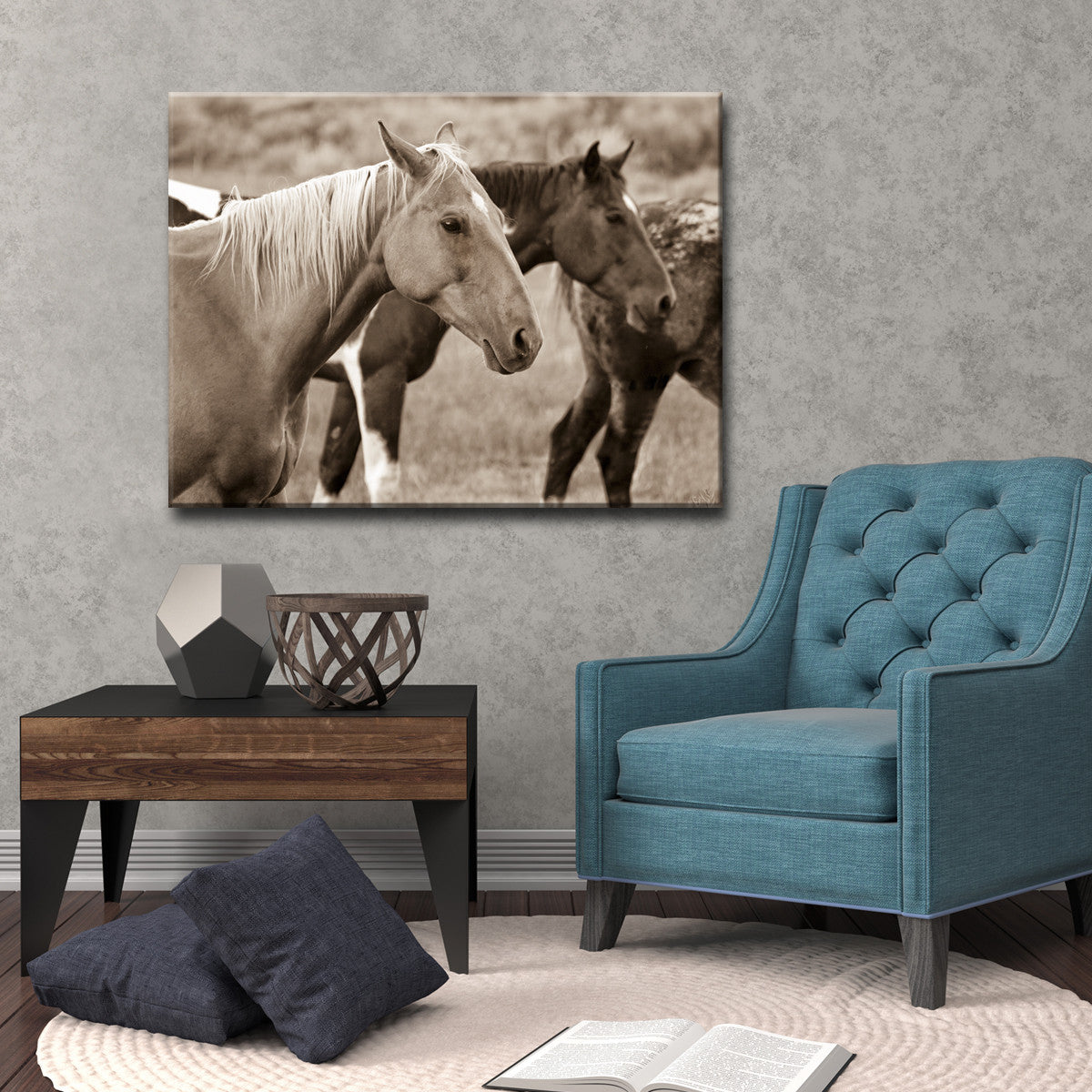 Horses' Wrapped Canvas Wall Art – Ready2HangArt