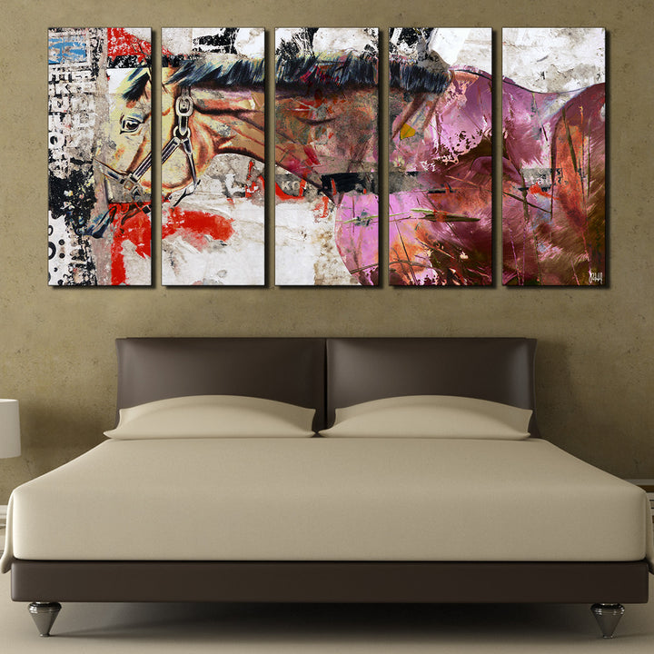 Equestrian Saddle Ink I' Canvas Wall Art