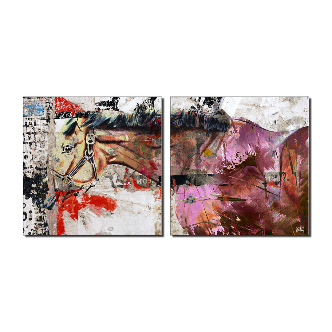Equestrian Saddle Ink I' Canvas Wall Art
