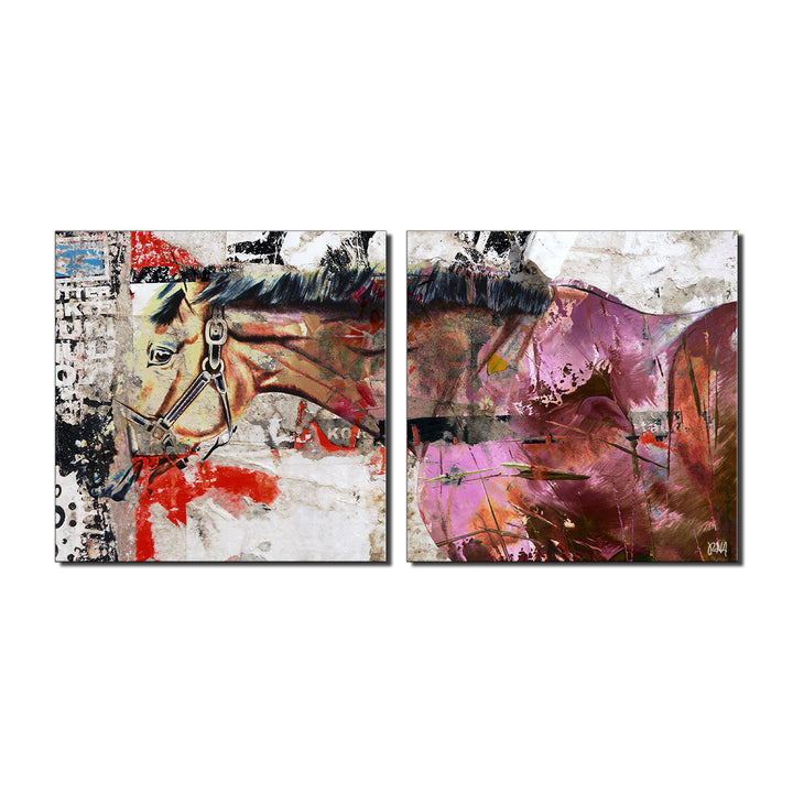 Equestrian Saddle Ink I' Canvas Wall Art