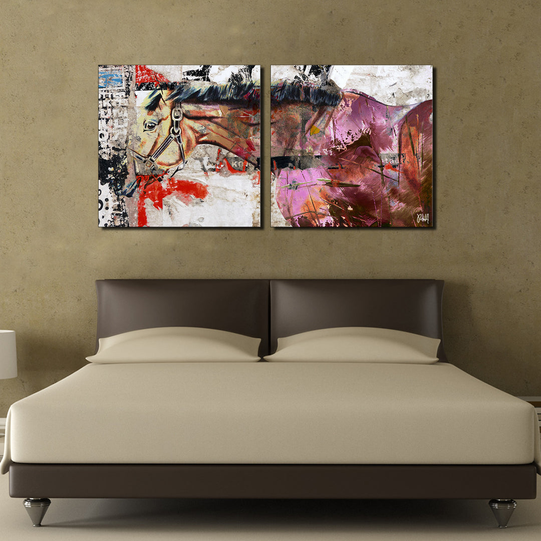 Equestrian Saddle Ink I' Canvas Wall Art