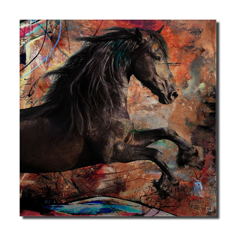 Equestrian Saddle Ink II' Canvas Wall Art