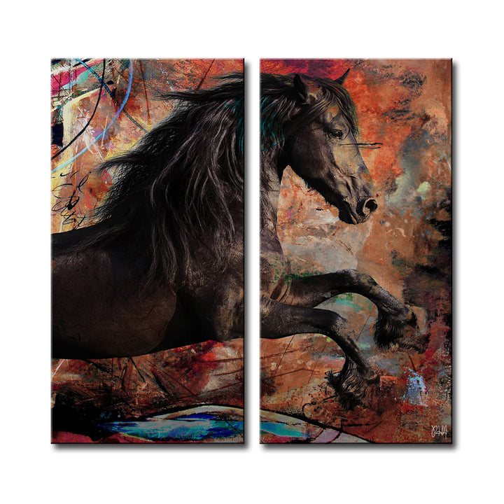 Equestrian Saddle Ink II' Canvas Wall Art