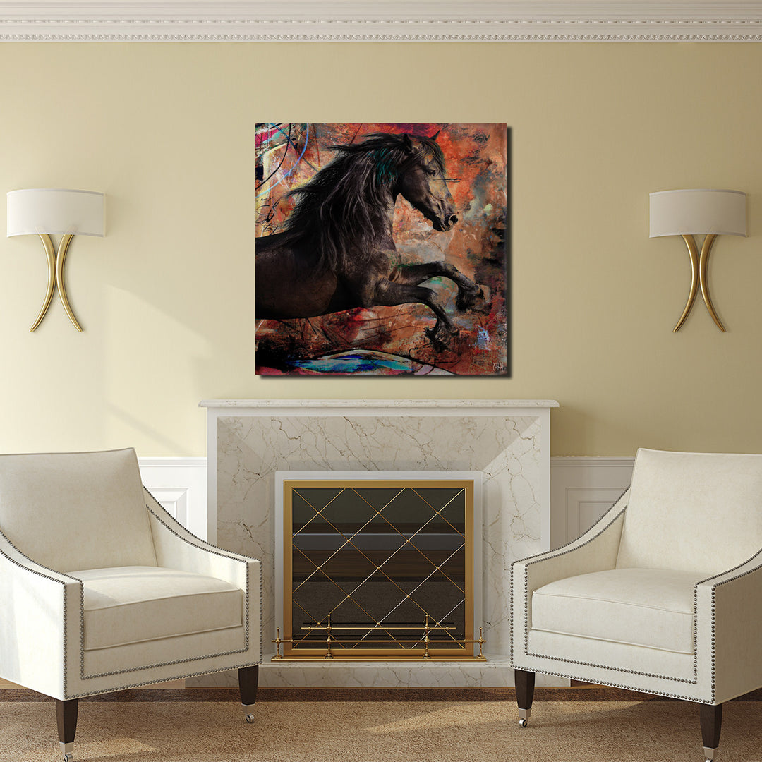 Equestrian Saddle Ink II' Canvas Wall Art