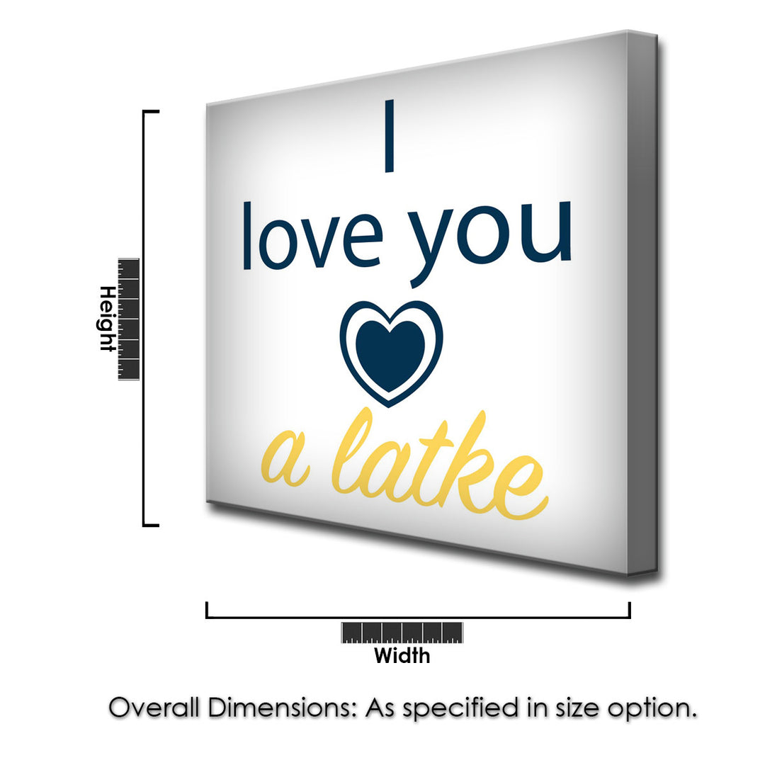I Love you a Latke II' Wrapped Canvas Wall Art