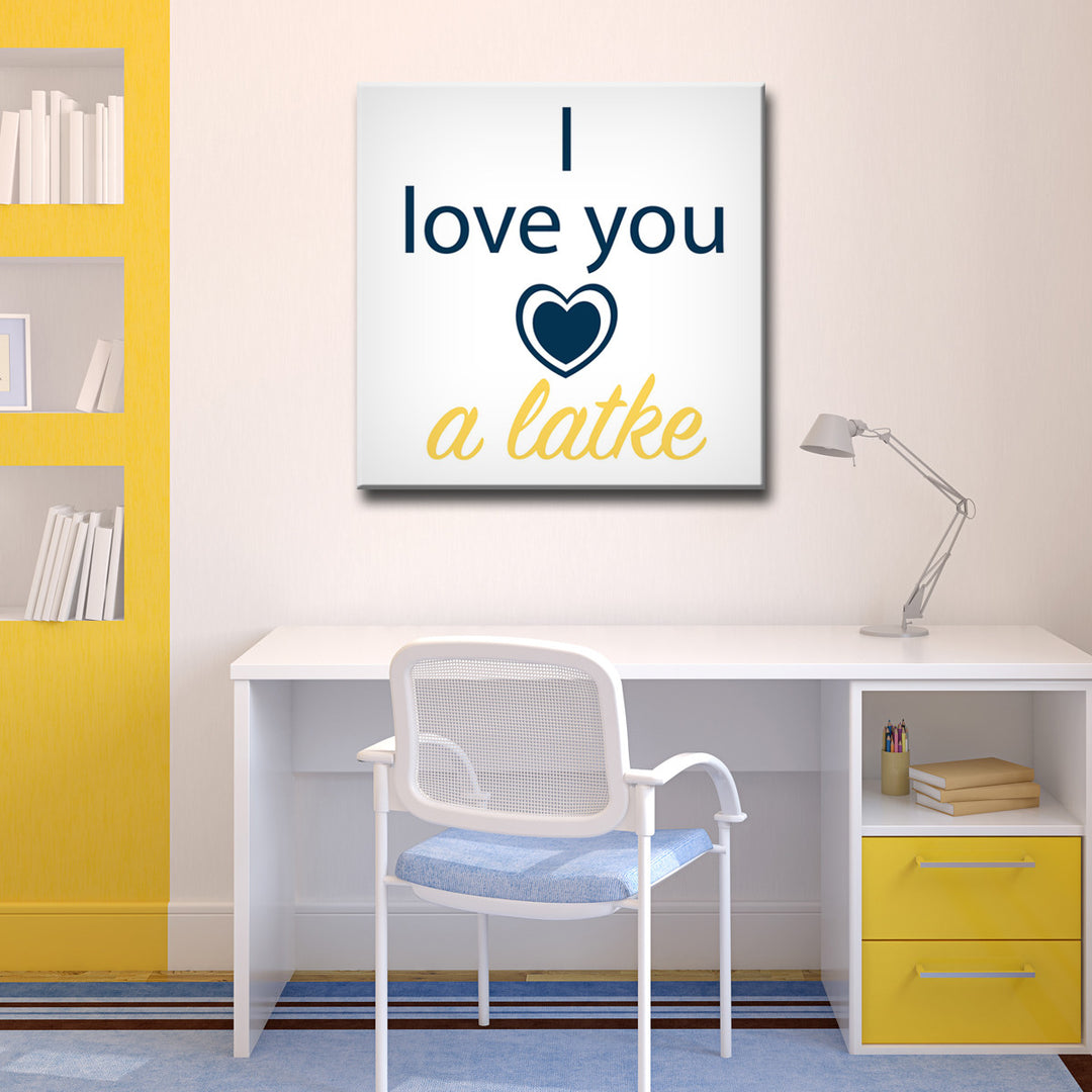 I Love you a Latke II' Wrapped Canvas Wall Art