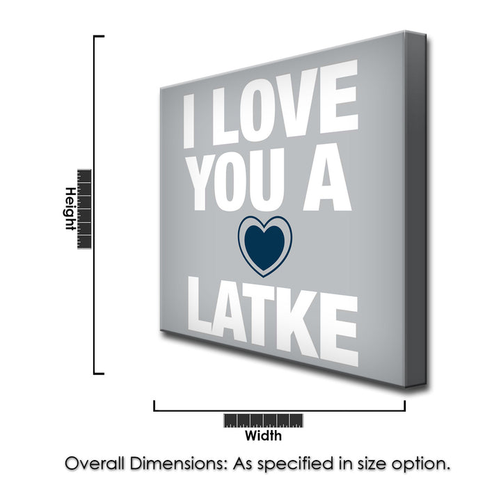 I Love you a Latke III' Wrapped Canvas Wall Art