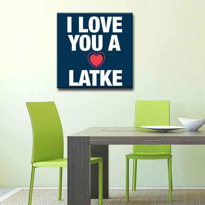 I Love you a Latke III' Wrapped Canvas Wall Art
