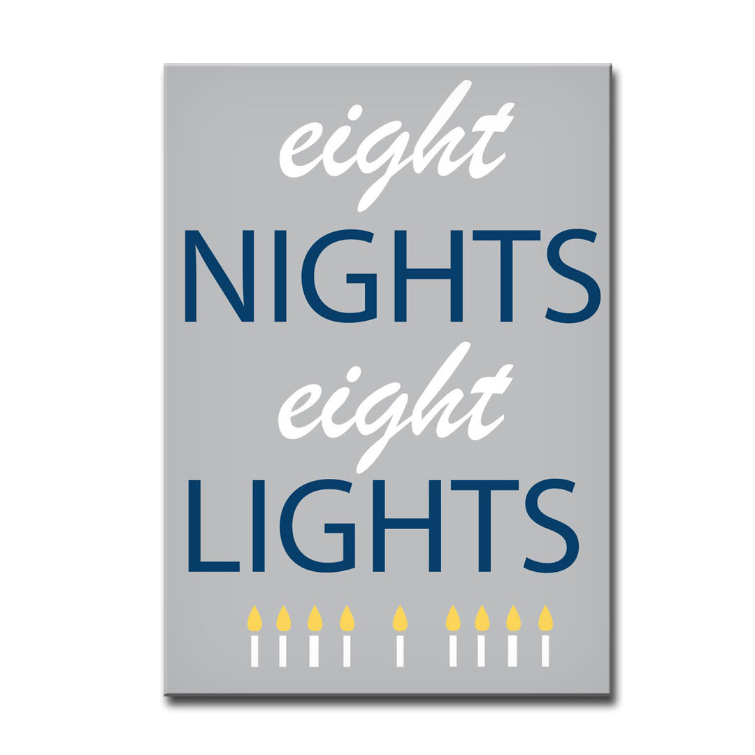 Eight Nights, Eight Lights' Wrapped Canvas Wall Art