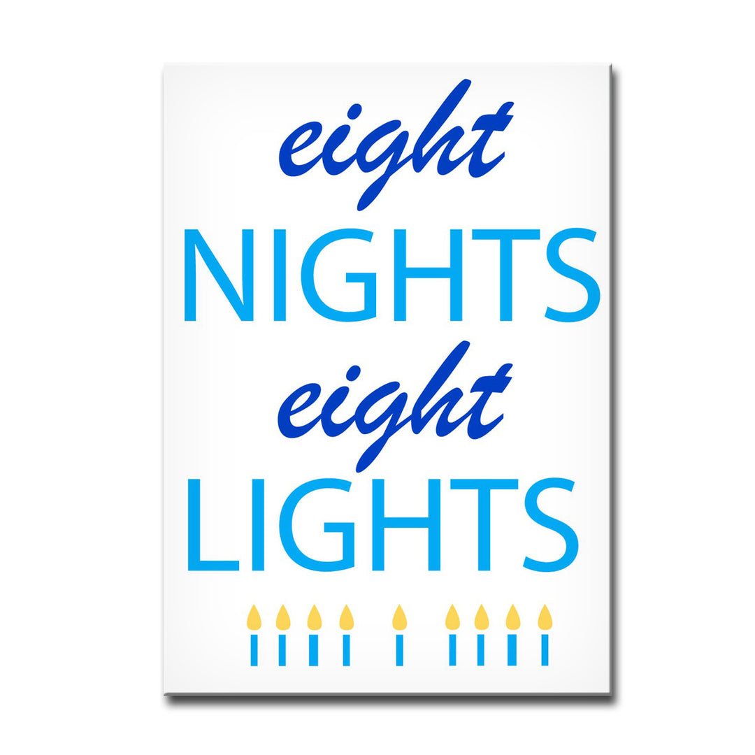 Eight Nights, Eight Lights' Wrapped Canvas Wall Art