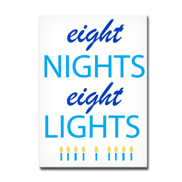 Eight Nights, Eight Lights' Wrapped Canvas Wall Art